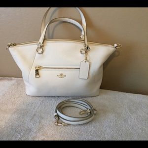 New Coach- Elise Satchel handbag - off white color